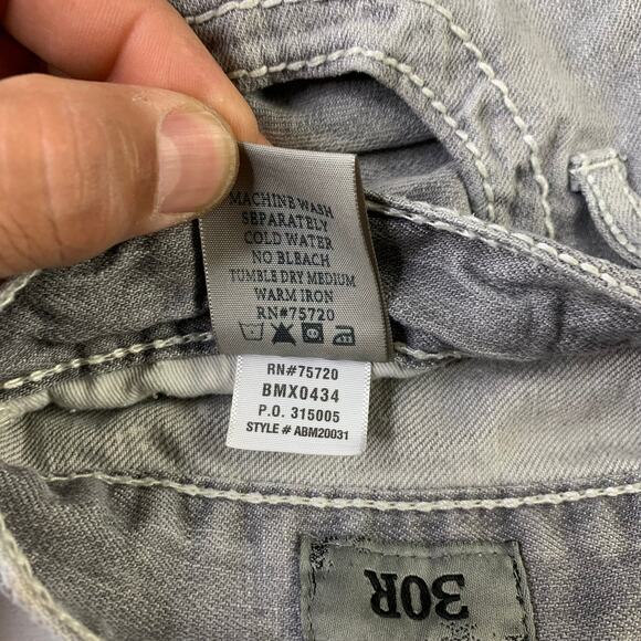 BKE Mens Carter Gray Cotton Jeans Size 30x31 Jeans Style# ABM20031 - Picture 8 of 9